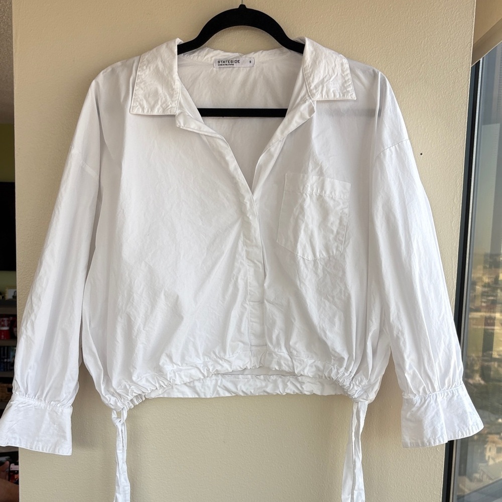Stateside White Button-Down Shirt
